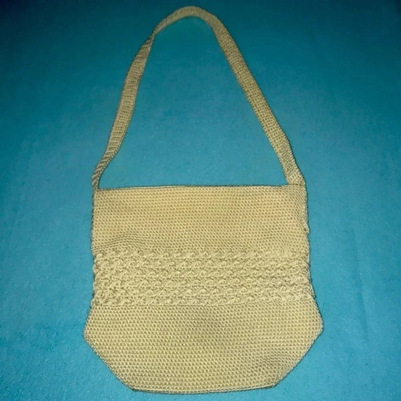 WORTHINGTON crocheted weave boho handbag zipper closures size 12 X 12 - Picture 2 of 8
